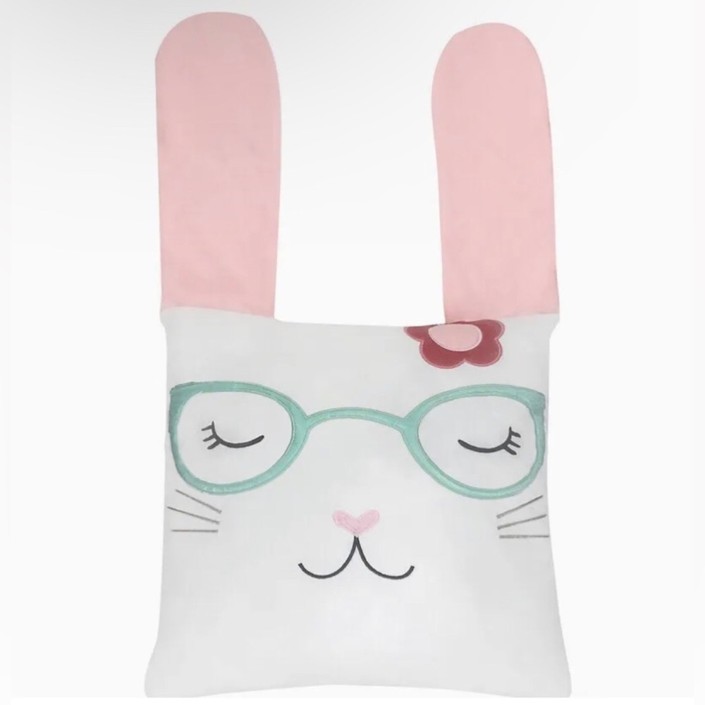 Bunny Rabbit Decor Pillow Girls Room or Easter Throw Pillow CUTE!